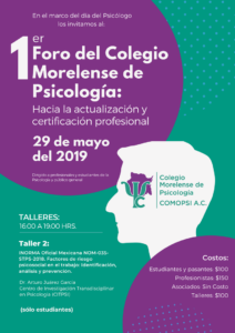 Taller: Norma Oficial Mexicana NOM-035-STPS-2018. Factores de riesgo psicosocial en el trabajo: Identificación análisis y prevención